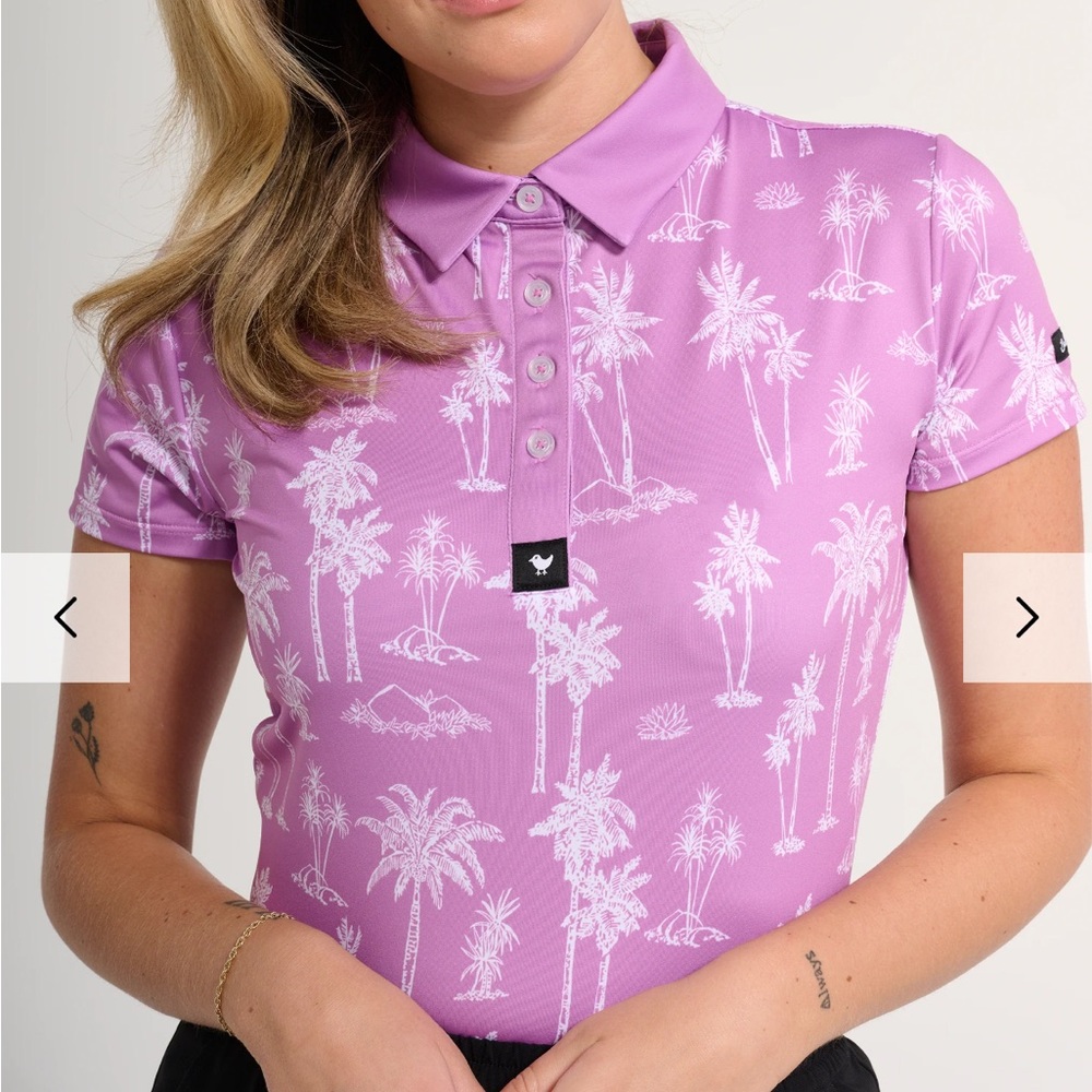 Bad Birdie PURPLE THERMAL
WOMEN'S SHORT SLEEVE POLO XL